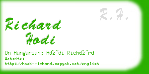 richard hodi business card